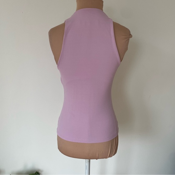 Susana Monaco Urban V-Neck Sleeveless Pink Lilac Vista Soft Tank Top EUC Size XS - Picture 4 of 7